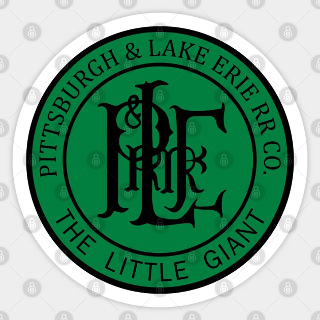 Vintage Pittsburgh and Lake Erie Railroad Sticker by Railway Tees For All